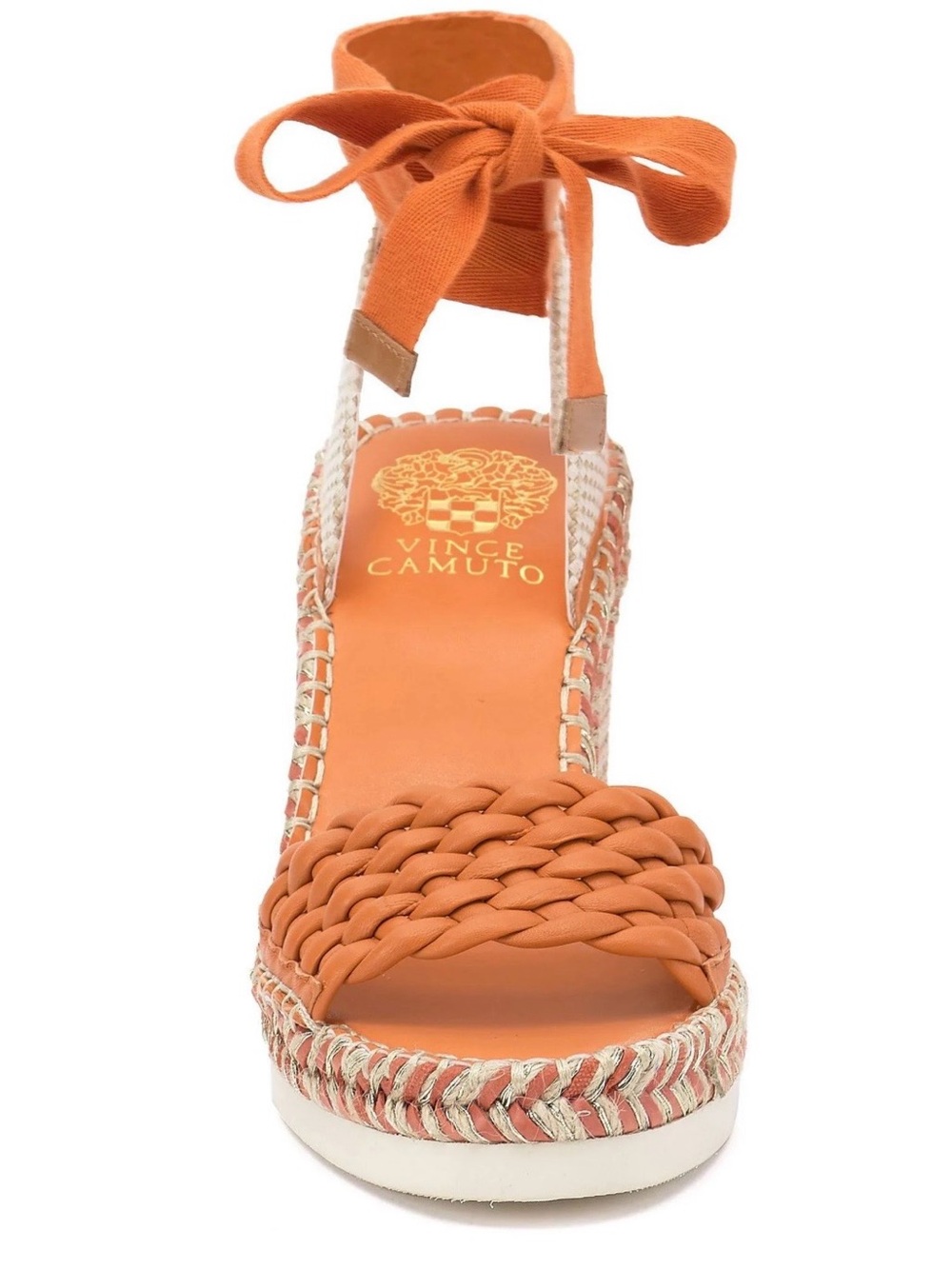 VINCE CAMUTO - Women Bryleigh Woven Espadrille Wedge Sandals in Orange. 9.5 - Picture 2 of 11